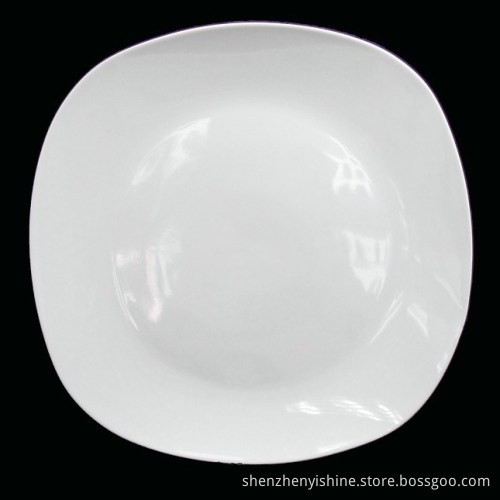 Square Plate 12'' Inches in White Body (YSWD025)